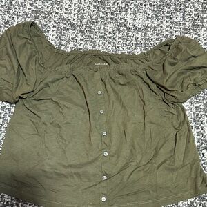 American eagle olive green blouse